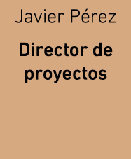 Javier P rez Director de proyectos