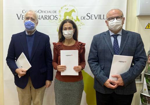 AXON COMUNICACION, Cajasur y el Colegio de Veterinarios de Sevilla firmamos un convenio de colaboración con beneficios para los veterinarios colegiados