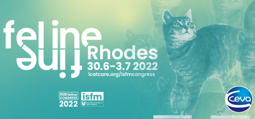 Ceva organiza un simposio sobre el vínculo humano-gato en el congreso de la ISFM en Rodas, cartel congreso rhodes