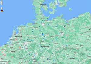 Alemania declara dos nuevos focos de peste porcina africana en porcino doméstico en zona libre, mapa peste porcina Alemania