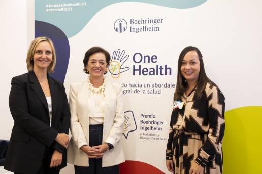 Boehringer Ingelheim celebra la II jornada “One Health: Avanzando hacia un abordaje integral de la salud, foto Elena Gratacós Esperanza Orellana Denise Quintiliano