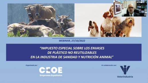 Seminario web de la CEOE y Veterindustria sobre el impuesto especial para envases de plástico no reutilizables