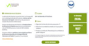 Campaña navideña de los veterinarios de Madrid, en colaboración con el banco de alimentos, para ayudar a cerca de 190.00 personas a través de 560 entidades benéficas