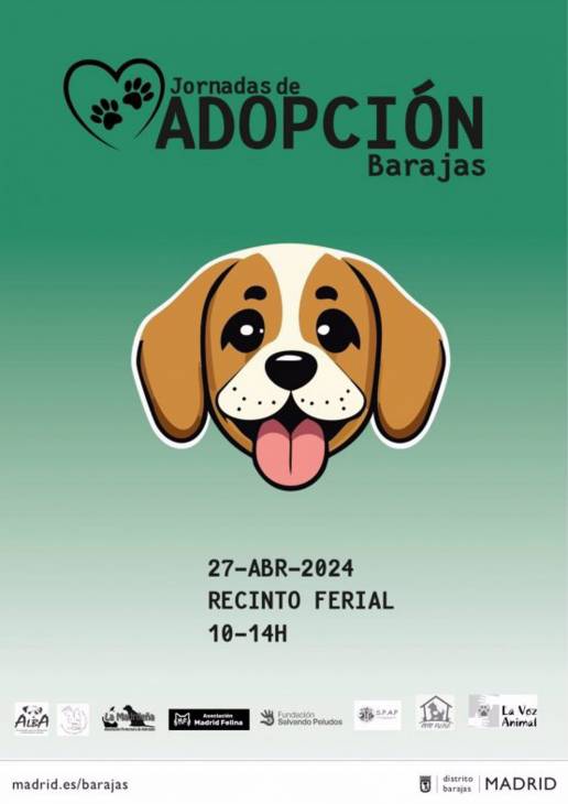 Barajas promoverá la adopción de mascotas con una jornada este sábado para frenar el abandono