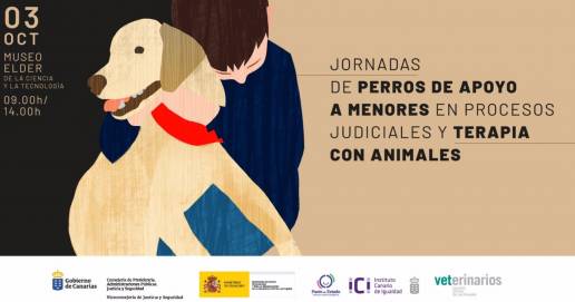 Las Palmas de Gran Canaria acoge este jueves unas jornadas de perros de apoyo a menores en procesos judiciales