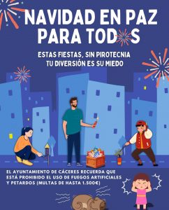 Cáceres lanza una campaña sobre el "impacto negativo" del uso de petardos en personas hipersensibles y mascotas