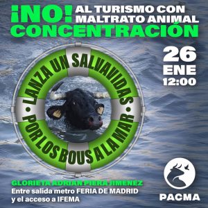PACMA se concentrará el domingo frente a Fitur contra el turismo "basado en el maltrato animal"