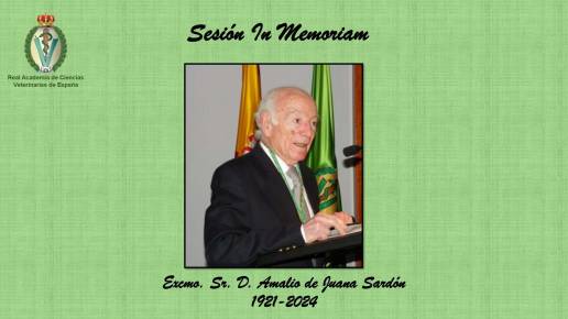 Sesión In Memoriam Excmo. Sr. D. Amalio de Juana Sardón