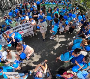 Marea azul en las calles : Veterinarios en las calles: Un clamor que no puede ser ignorado