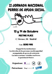 Madrid acogerá la segunda edición de la Jornada Nacional de Perros de Ayuda Social este otoño
