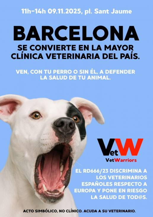 Miles de veterinarios se darán cita el 9 de noviembre en Barcelona para defender una veterinaria con ciencia y dignidad