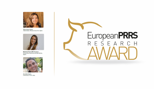 Elisa López, Mafalda Pedro y Annalisa Scollo, ganadoras de los European PRRS Research Awards de Boehringer Ingelheim