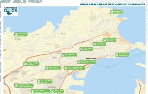 Las áreas caninas de Santander alcanzan los 81.625 metros cuadrados