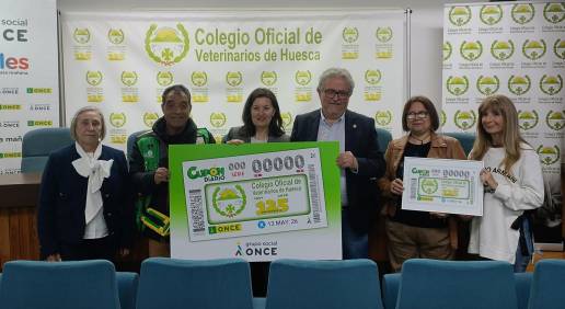 El Colegio Oficial de Veterinarios de Huesca celebra su 125 aniversario en el Cupón Diario de la ONCE