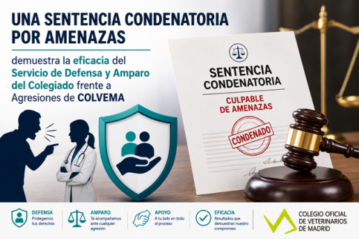 La intervención del Servicio de Defensa y Amparo al colegiado de COLVEMA culmina con una condena por amenazas