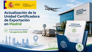 Actualización de la ubicación de la Unidad Certificadora de Exportación en Madrid