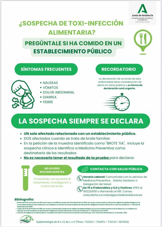 El Colegio Oficial de Veterinarios de Cádiz difunde recomendaciones para prevenir las toxiinfecciones alimentarias y mejorar su detección precoz