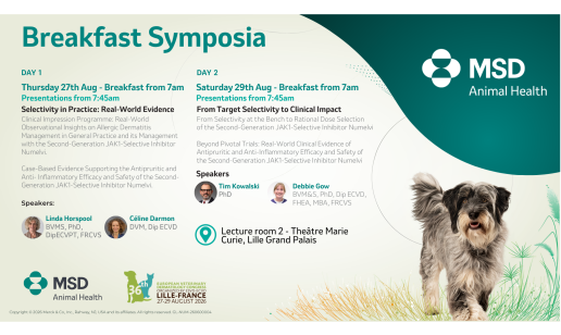 MSD Animal Health presentó un estudio global sobre Dermatología Veterinaria durante el ECVD 2026 celebrado en Lille