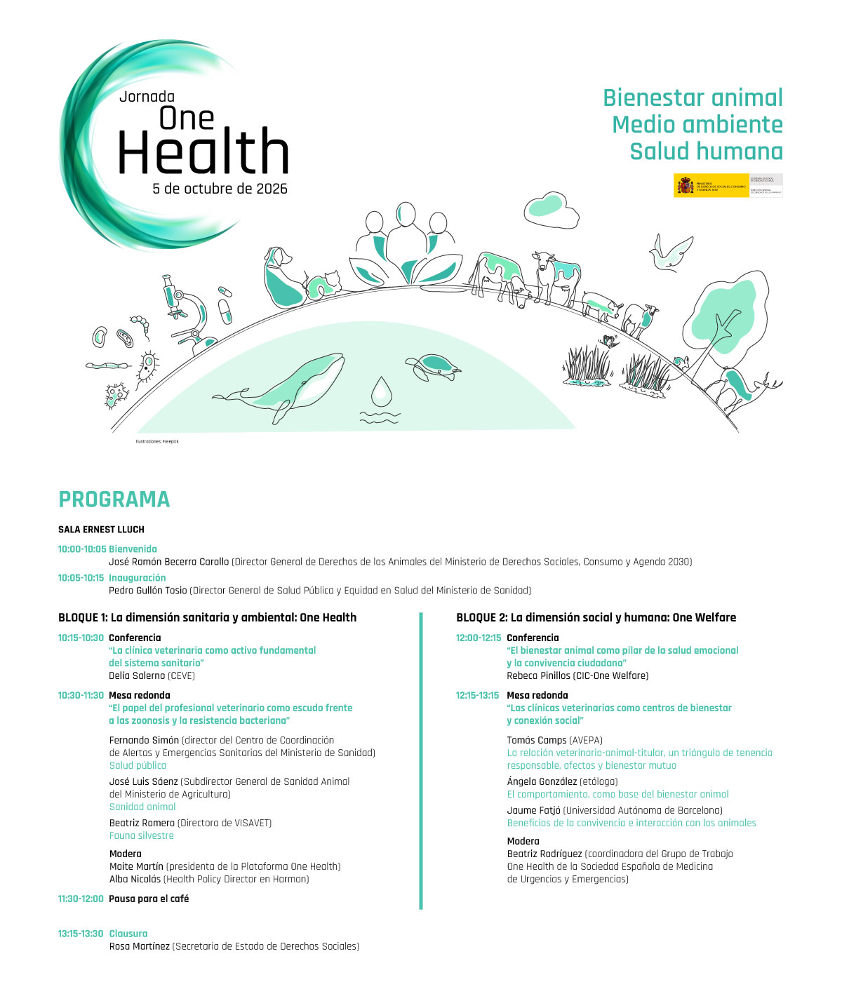 Jornada One Health organizada por el Ministerio de Derechos Sociales, Consumo y Agenda 2030