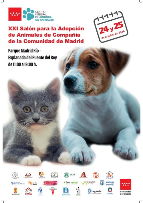 COLVEMA participará en el XXI Salón de la Adopción de Animales de Compañía, que organiza la Comunidad de Madrid el 24 y 25 de octubre