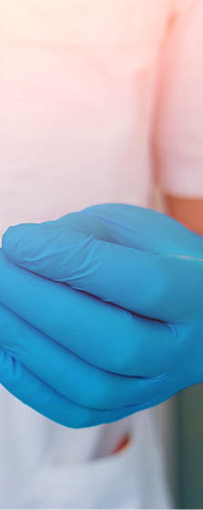 Ophthalmic eye surgery equipment  Surgeon holds an instrument  Surgical cataract treatment 