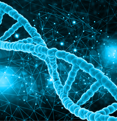 3D render of a medical background with DNA strands