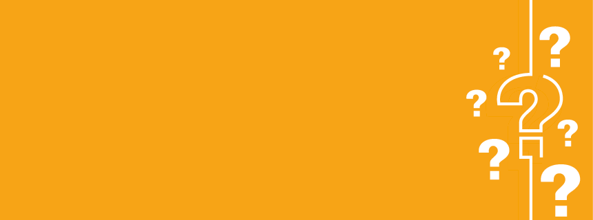 orange question mark background with text space