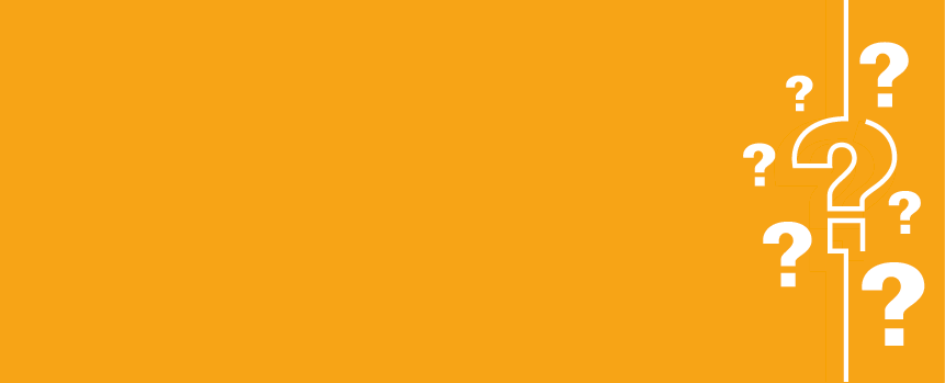 orange question mark background with text space