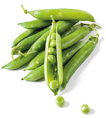 Delicious peas on the table