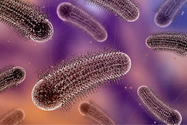 3D render of a medical background with abstract virus cells