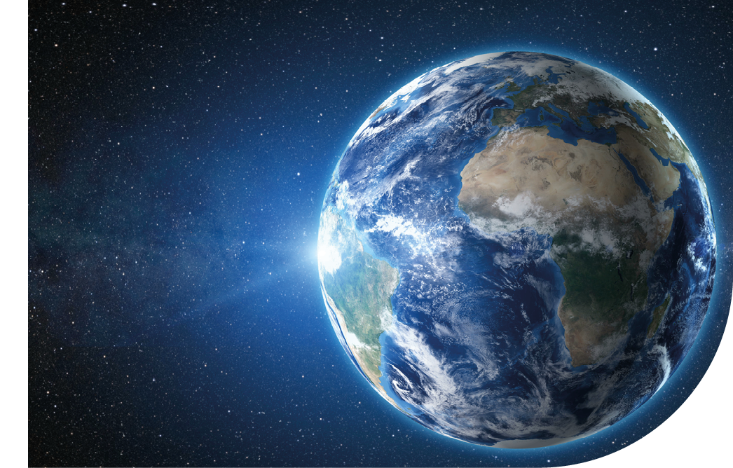 3D Render animation: sunrise view from space on Planet Earth  High detailed  Africa zone  Blue world in black Universe in stars  Realistic world globe  Elements of this image furnished by NASA