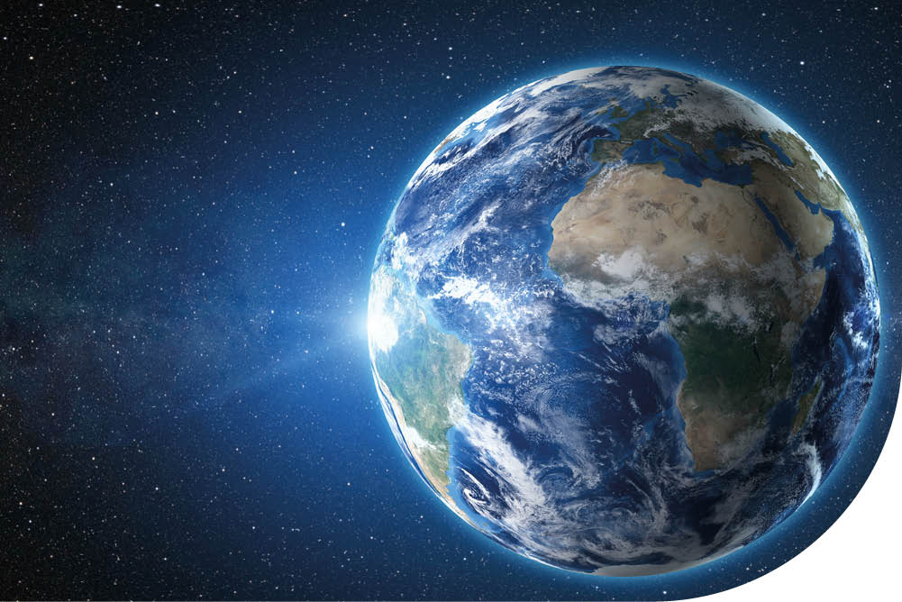 3D Render animation: sunrise view from space on Planet Earth  High detailed  Africa zone  Blue world in black Universe in stars  Realistic world globe  Elements of this image furnished by NASA